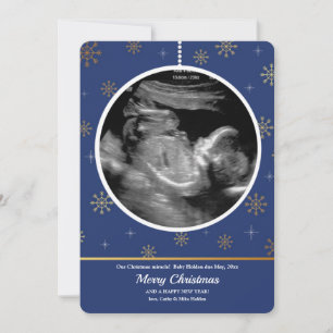 Carte de vœux de fêtes avec échographie d'ornement