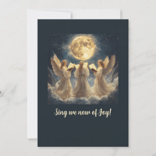 Carte de vœux de fêtes des Anges dorés