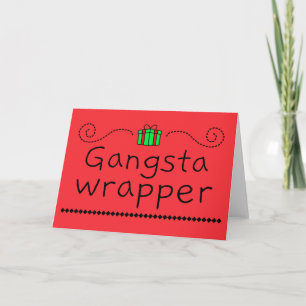 Carte de vœux de fêtes Gangsta Wrapper