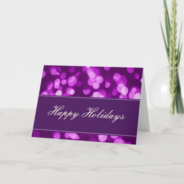 Carte de vœux de fêtes joyeuses au focus doux (Vio (Devant)