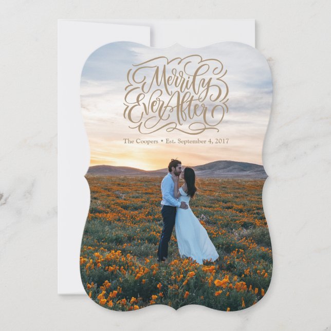 Carte de vœux de fêtes Merrily Ever After (Devant)