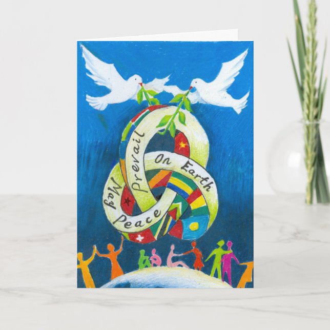 Carte de vœux de fêtes par un jeune artiste (Devant)