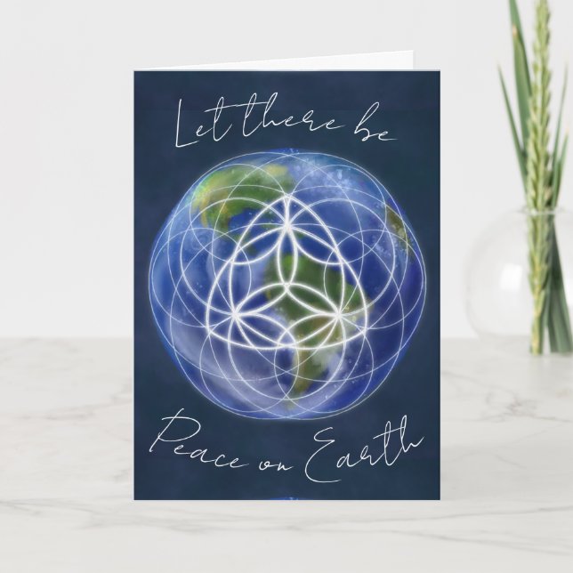 Carte de vœux de fêtes, "Que la paix soit" (Devant)