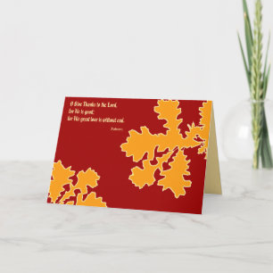 Carte de vœux de feuilles de chêne de Thanksgiving