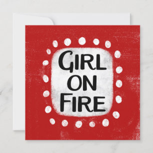 Carte de voeux de Fille en feu