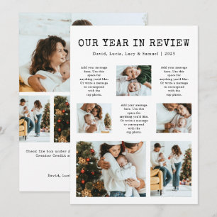 Carte de vœux de fin d'année avec bilan annuel en 