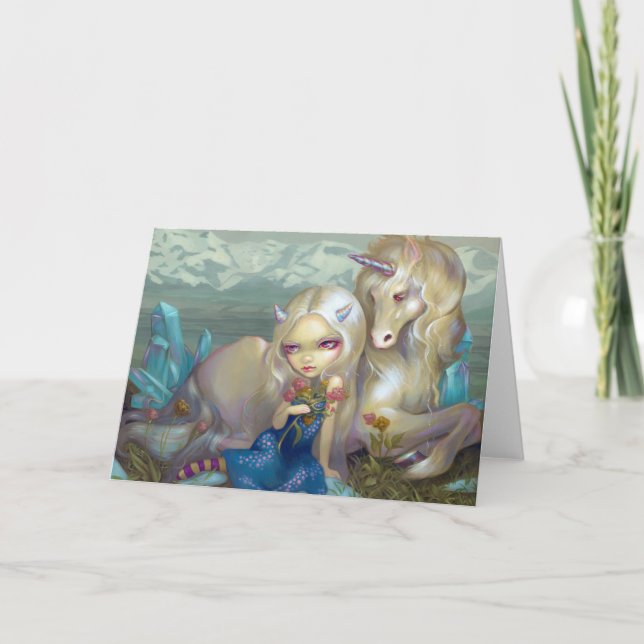 Carte de voeux de "Fiona et de la licorne" (Devant)