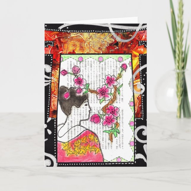 Carte de voeux de fleurs de cerisier (Devant)