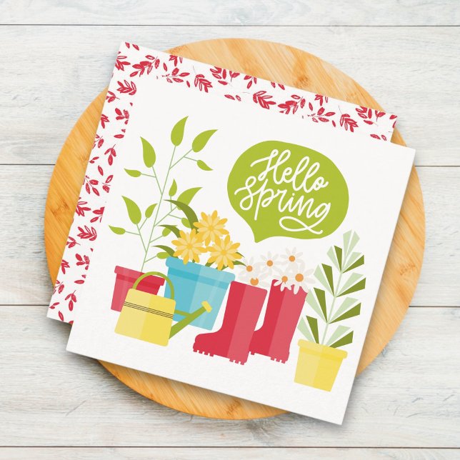 Carte de vœux de fleurs de jardin de printemps Bon (Créateur téléchargé)