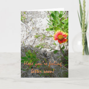 Carte de vœux de fleurs de plage pour un prompt ré