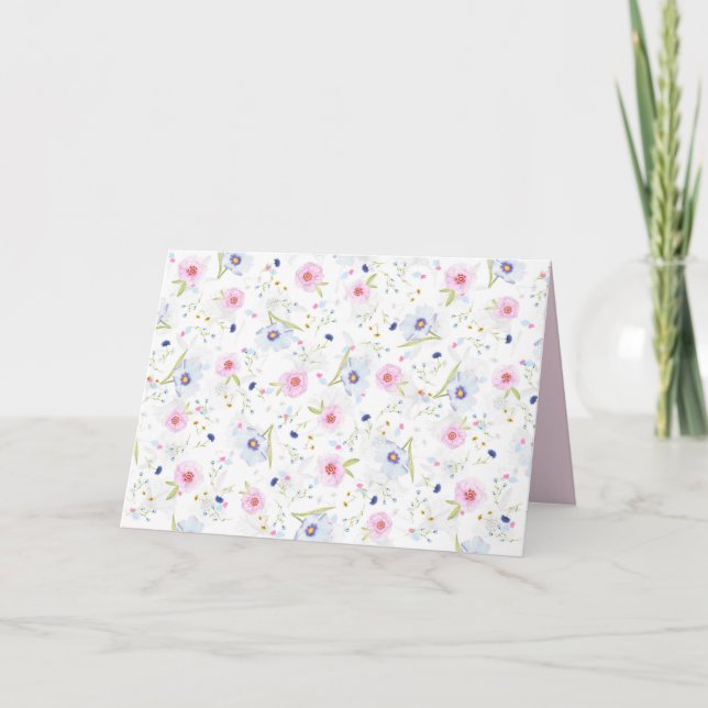 carte de voeux de fleurs de printemps (Devant)