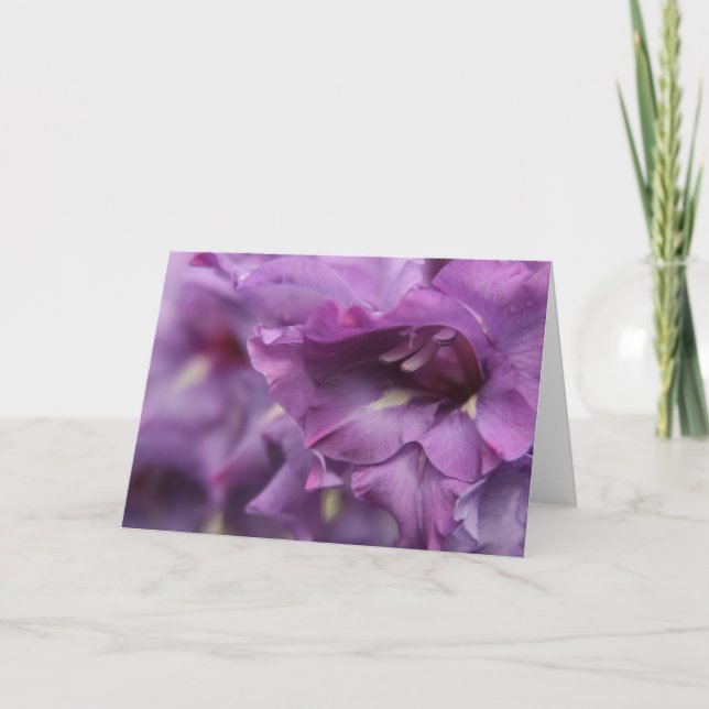 Carte de voeux de fleurs violettes (Devant)