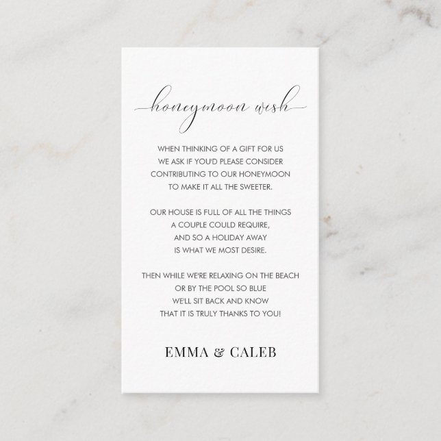 Carte de voeux de fond de lune de miel (Devant)