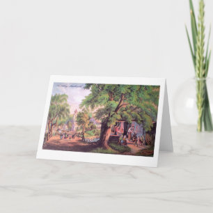 Carte de voeux de forgeron de village