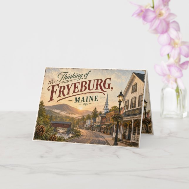 Carte de vœux de Fryeburg, Maine (Orchidée)
