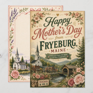 Carte de vœux de Fryeburg Maine pour la fête des m