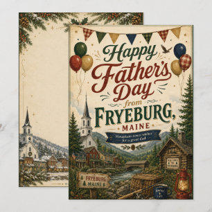 Carte de vœux de Fryeburg Maine pour la fête des p