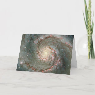 Carte de voeux de galaxie en spirale du tourbillon