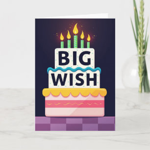Carte de vœux de gâteau de fête