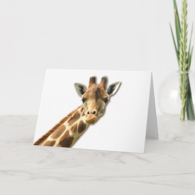 Carte de voeux de Giraffe longue cou (Devant)