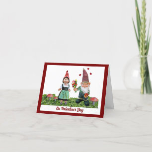 Carte de vœux de gnome pour la Saint-Valentin
