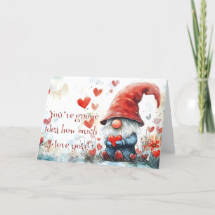 Carte de vœux de gnome pour la Saint-Valentin