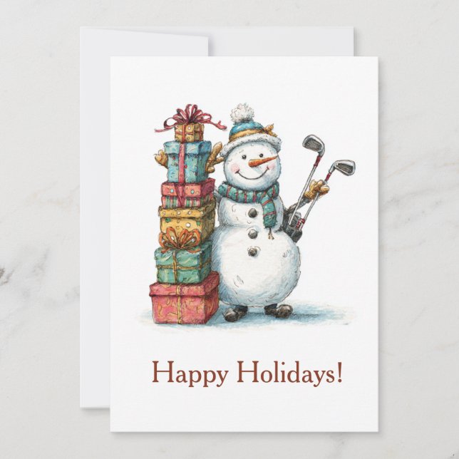 Carte de vœux de golf (Devant)