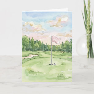 Carte de vœux de golf Happy Putt