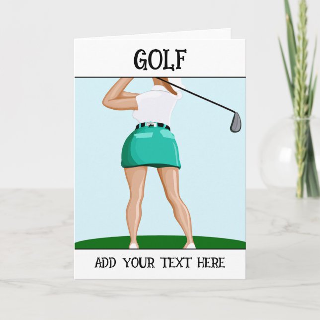 Carte de voeux de golf personnalisée (Devant)