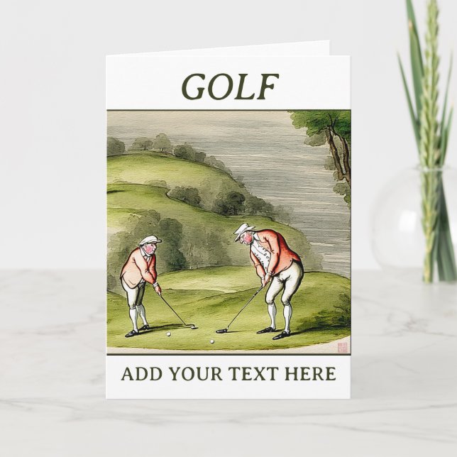 Carte de voeux de golf personnalisée (Devant)