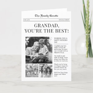 Carte de voeux de grand-Fête des pères du journal