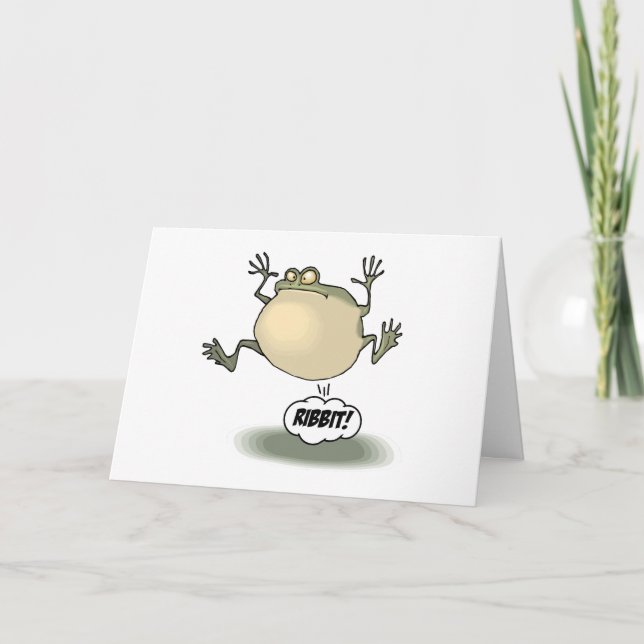 Carte de voeux de grenouille (Devant)