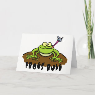 Carte de voeux de grenouille cool