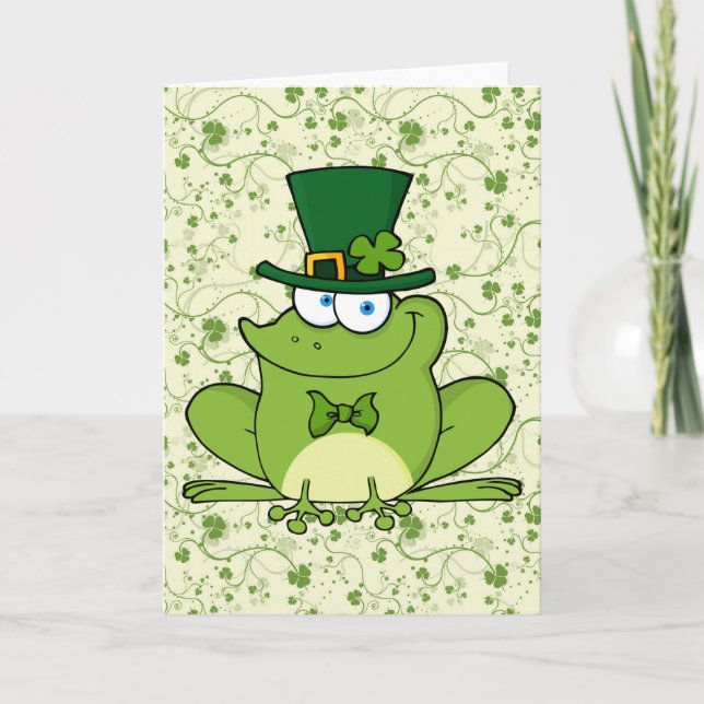 CARTE DE VOEUX DE GRENOUILLE DE LUTIN (Devant)