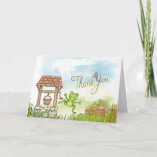 Carte de voeux de grenouille Merci