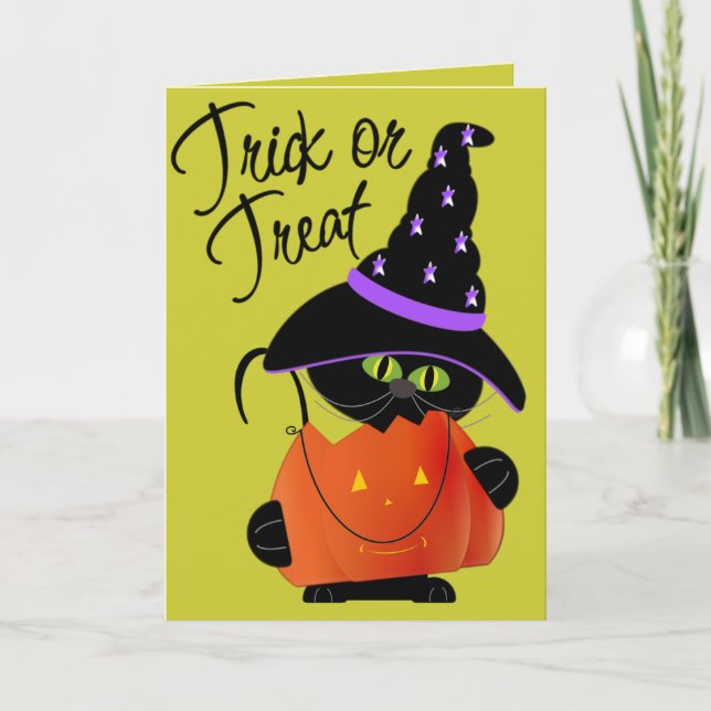 Carte de voeux de Halloween de festin du tour r (Devant)