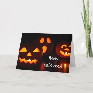 Carte de voeux de Halloween de lanterne de Jack O