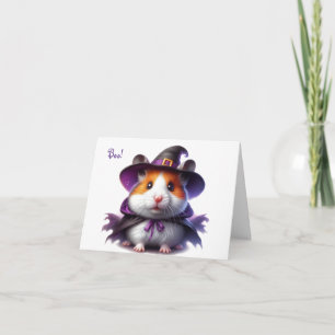 Carte de vœux de hamster mignon d'Halloween