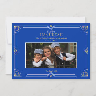 Carte de vœux de Hanukkah avec photo