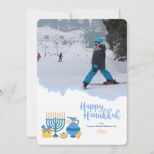 Carte de vœux de Hanukkah avec photo