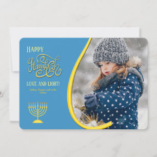 Carte de vœux de Hanukkah avec photo 2