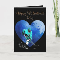 Carte de vœux de hockey pour la Saint-Valentin
