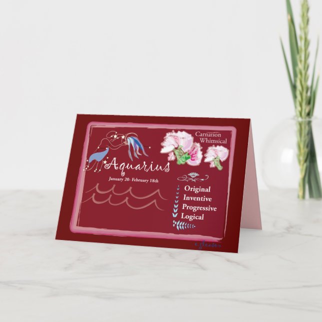 Carte de voeux de janvier de Verseau (Devant)