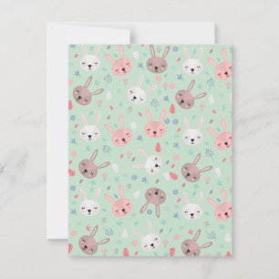 Carte de vœux de jardin Bunny Bloom