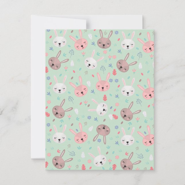 Carte de vœux de jardin Bunny Bloom (Devant)