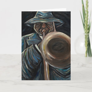 Carte de voeux de jazz de style libre