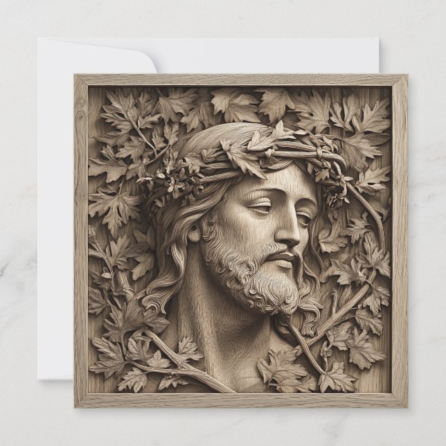 Carte de voeux de Jésus Carving (Devant)