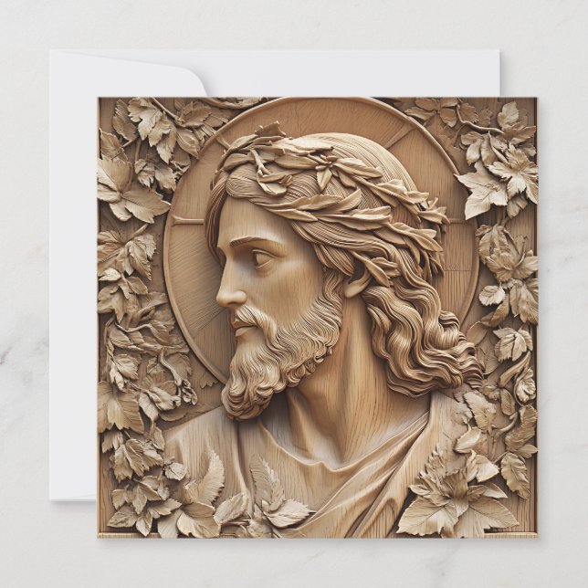 Carte de voeux de Jésus Carving (Devant)