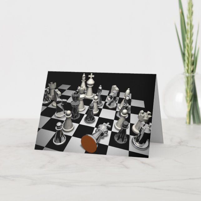 carte de voeux de jeu d'échecs (Devant)