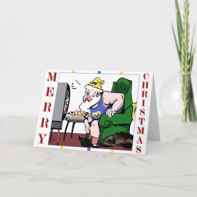 Carte de voeux de jeu père Noël (Devant)